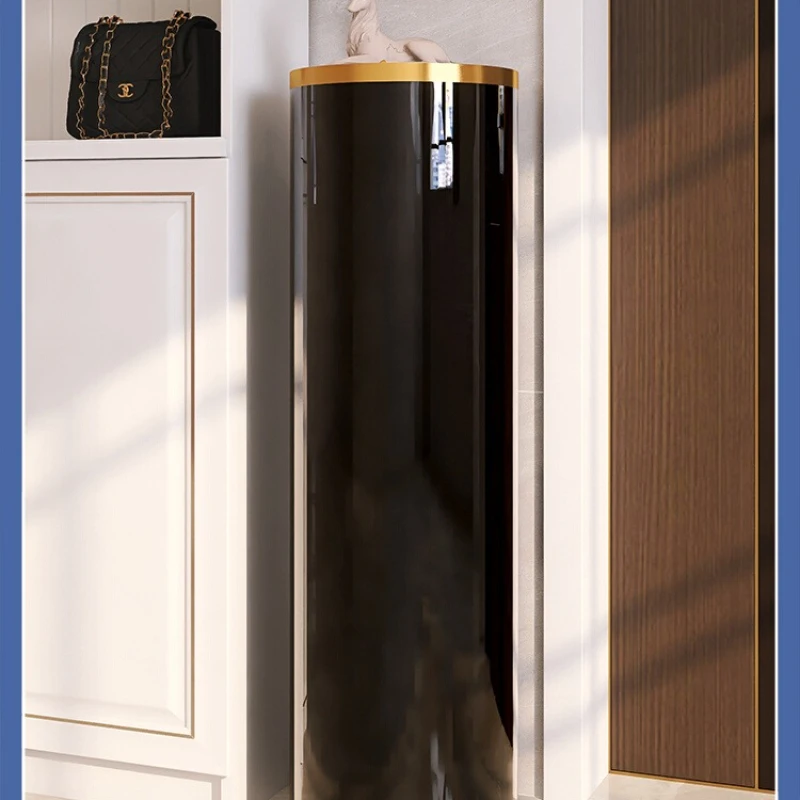 

Home door rotating shoe cabinet light luxury creative round cylindrical multi-layer storage cabinet corridor living room