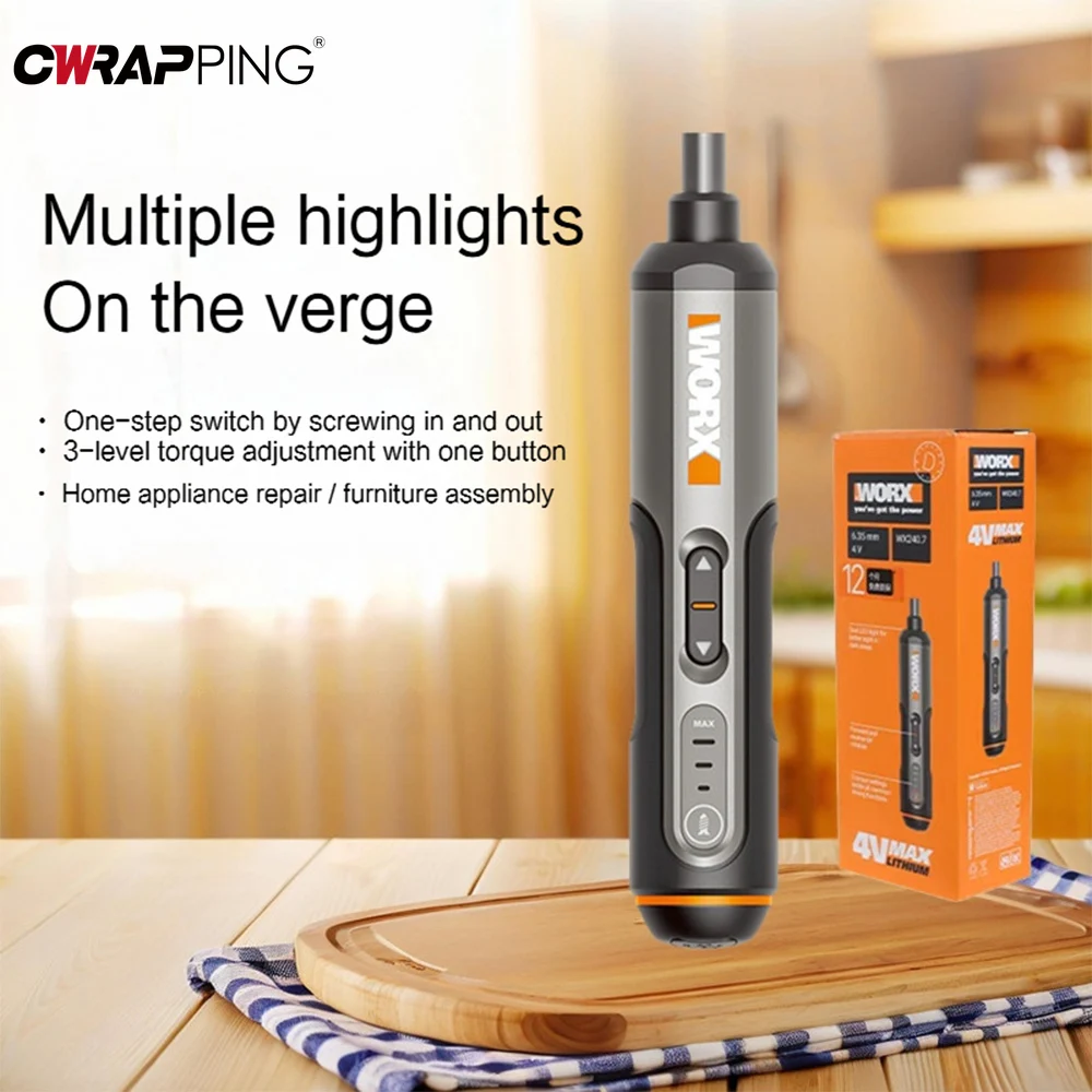 

Набор электрических отверток 4 В WX240, портативная умная беспроводная отвертка, мини-электрическая дрель, набор электроинструментов для домашнего ремонта