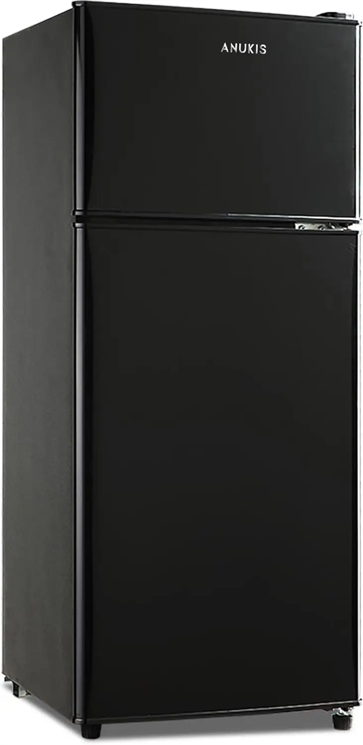 

Compact Refrigerator 3.8 Cu Ft 2 Door Mini Fridge with Freezer for Apartment, Dorm, Office, Family, Basement, Garage - Black