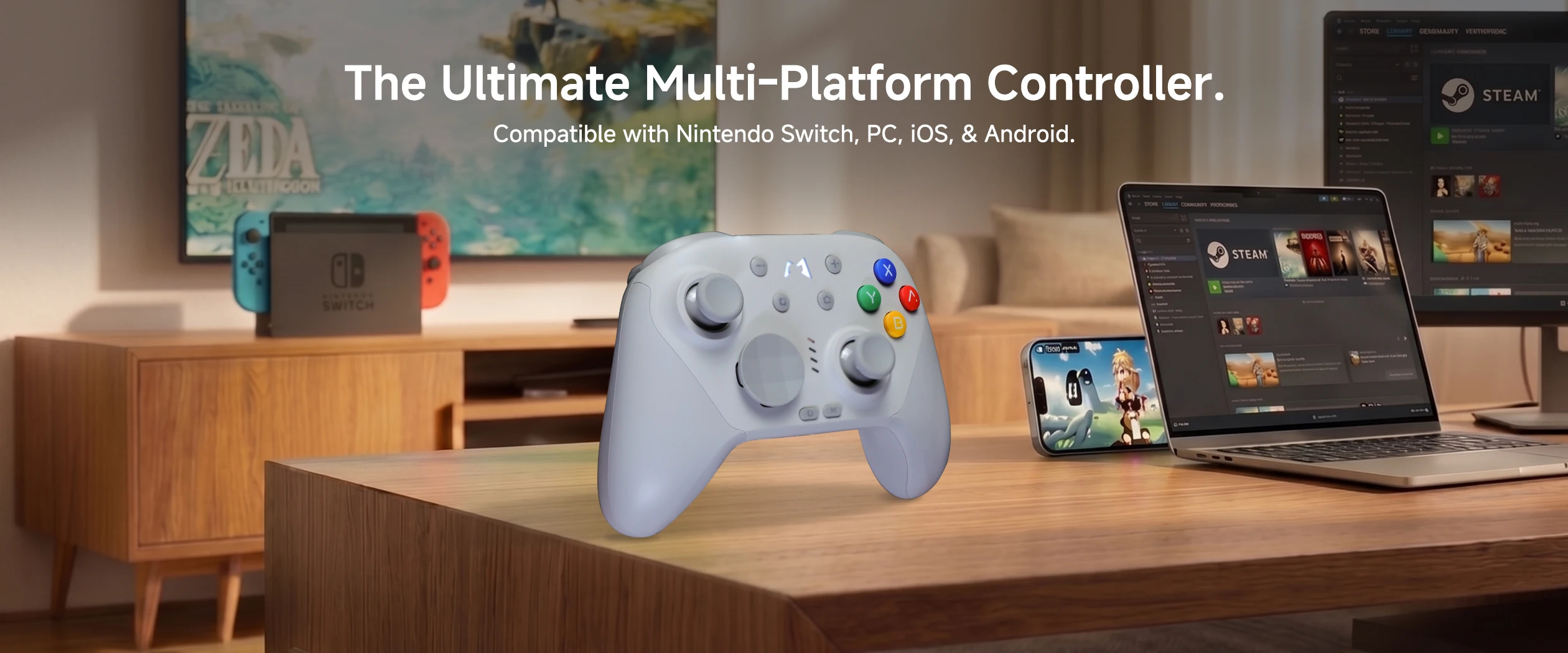 MOBAPAD CHITU 2 Kabelloser Bluetooth-Gamepad TMR Joystick HD Rumble Mechanischer Controller für Switch 2 PC Android iOS mit Ladefunktion – Detail 2