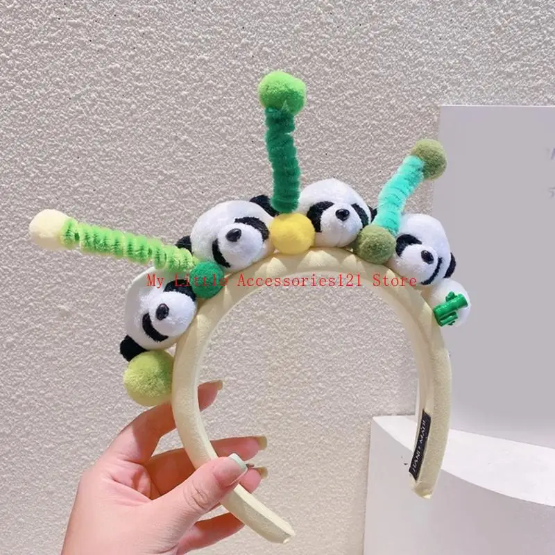 

Cartoon Stuffed Panda Hair Hoop Christmas Teens Cosplay Headband Multiple Type