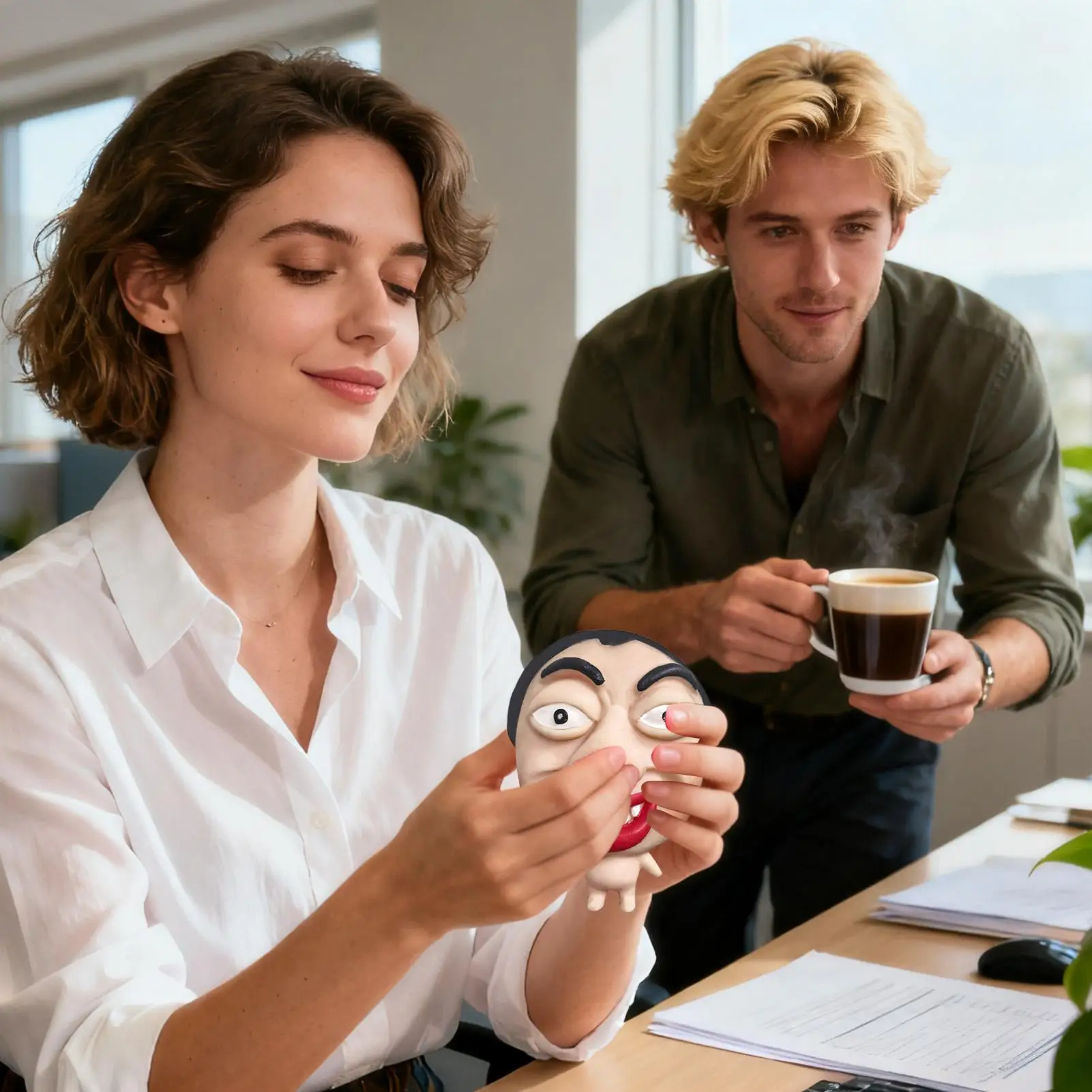 ของเล่นบีบคลายเครียดรูปหน้าใหญ่ ของเล่นคลายเครียดสำหรับเด็ก วัยรุ่น ผู้ใหญ่ นักเรียน ทำงาน ออฟฟิศ