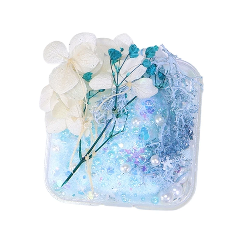 

Pack of 1 Decorative Resin Floral Display Glass Beads Natural Stones Pearls