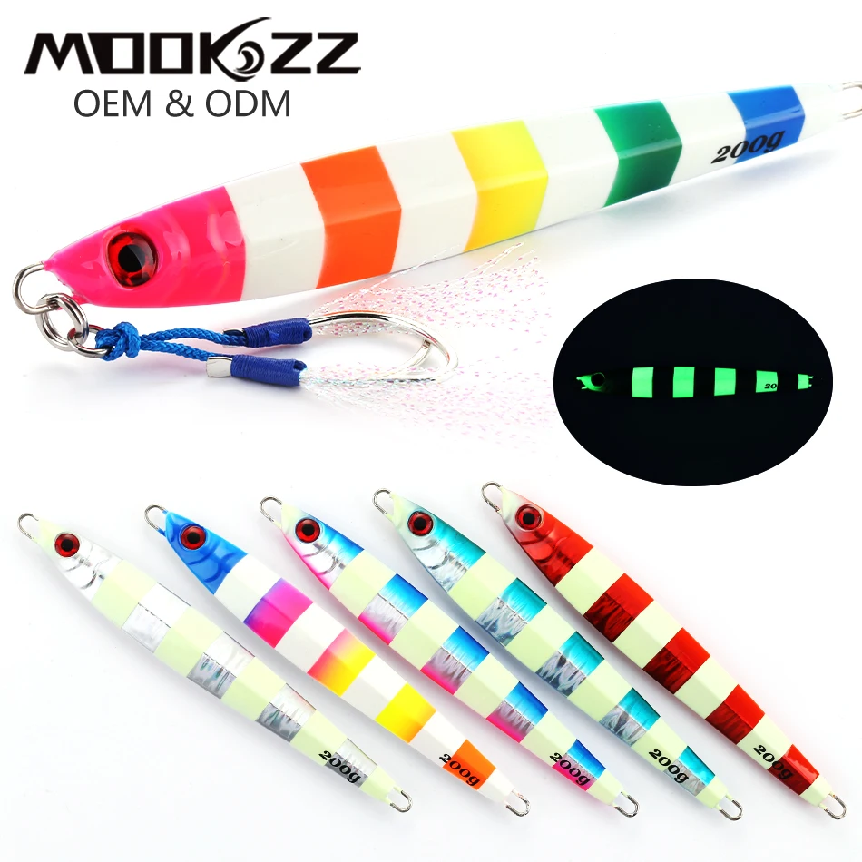 

MOOKZZ Big Weight New Arrieve Sea Fishing Lure MJ-030 Speed Jigjing 80G 100g 120g 160g 200g