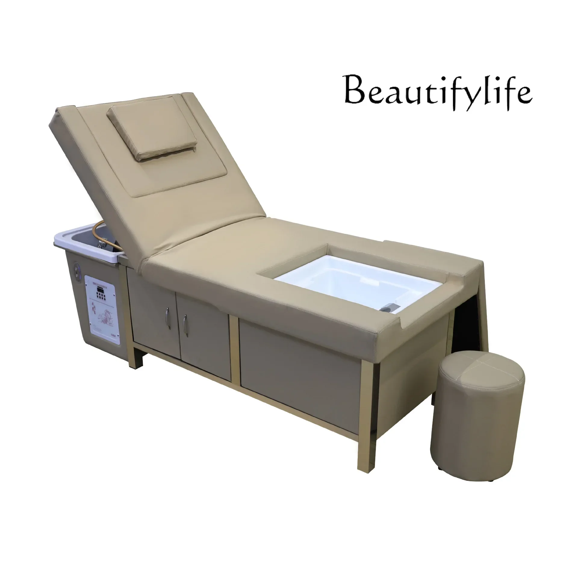 

High-end electric hair treatment shampoo bed water circulation massage barber shop hair collection ear foot bath integrated