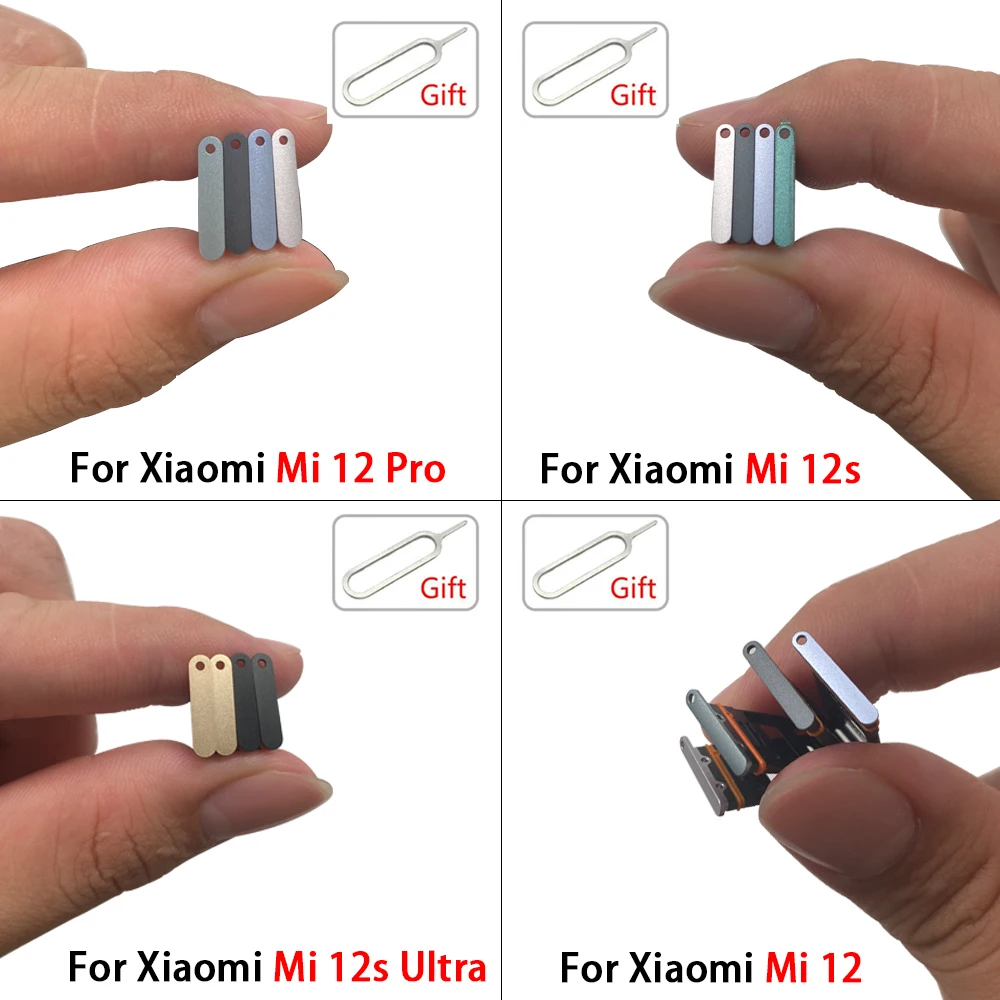 SIM Card Tray For Xiaomi Mi 12 Pro Mi 12S Ultra New SIM Card Tray Slot Holder Adapter Socket Repair Parts