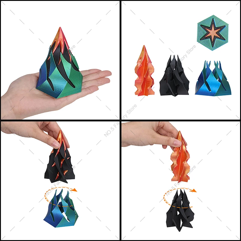 28 รูปแบบ 3D พิมพ์เกลียวกรวย Fidget Spinner Antistress ความวิตกกังวลบรรเทาเกมสําหรับเด็กและผู้ใหญ่