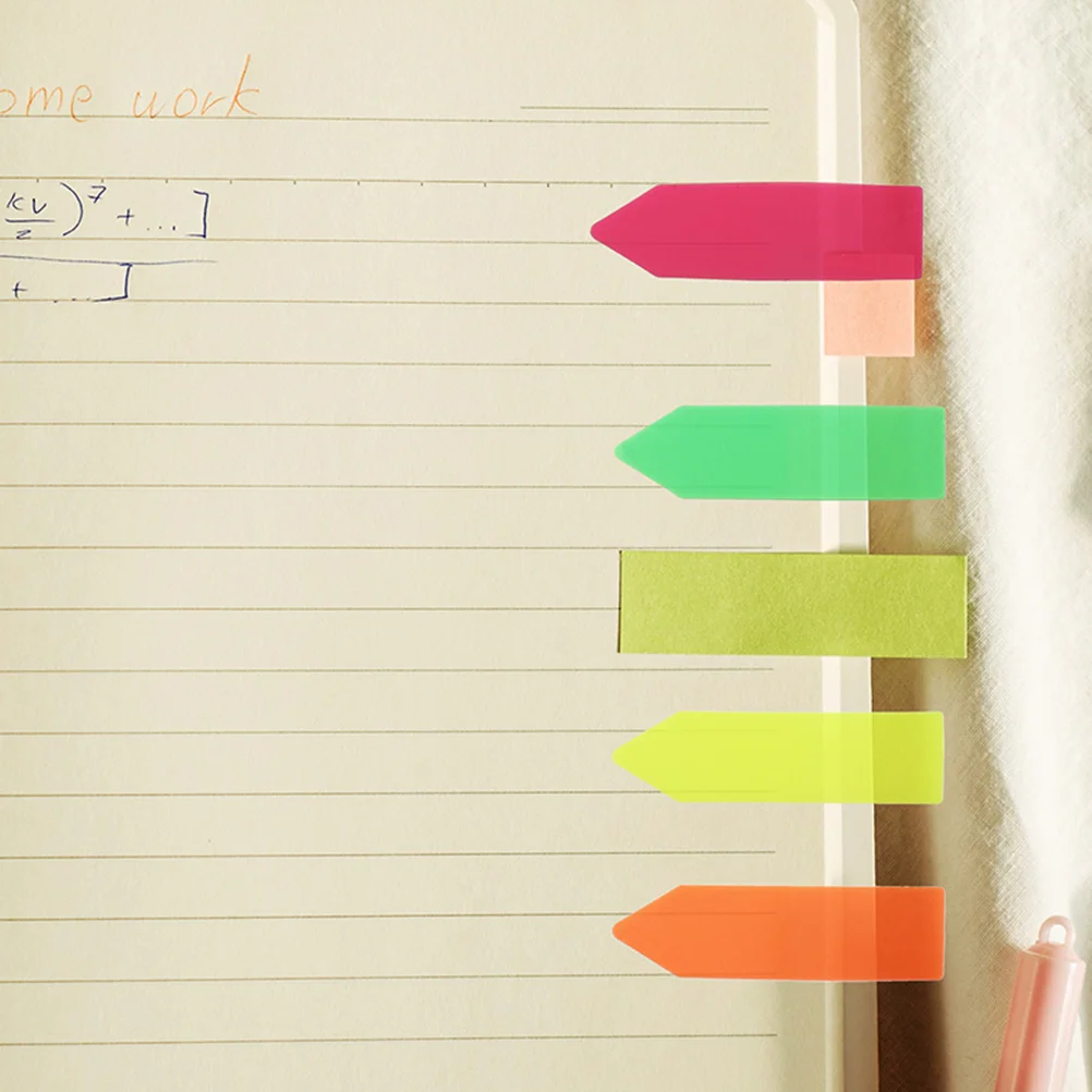 5 قطعة 5 أوراق منصات الشرح لزجة صفحة توجيه العلامات ذاتية اللصق ورقة علامات الصفحة لقراءة الكتاب وضع العلامات مذكرة ملونة