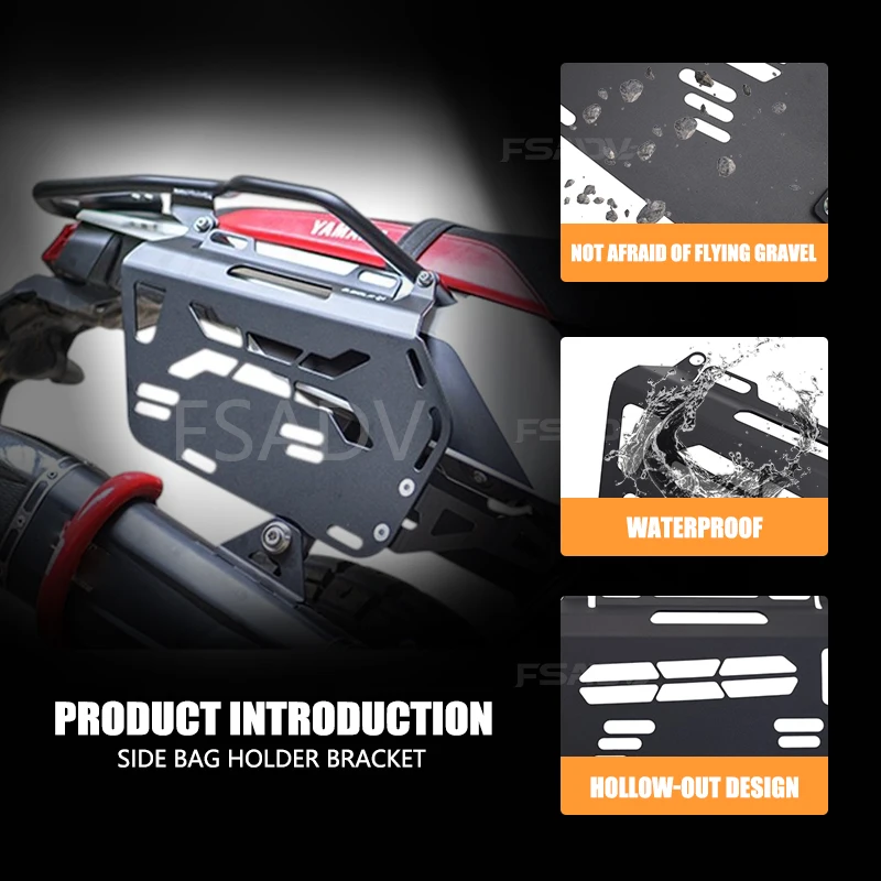 2025 For Yamaha Tenere700 Tenere 700 XTZ700 T7 T700 2024 Motorcycle Side Luggage Rack Saddle Bag Support Bar Mounting Bracket