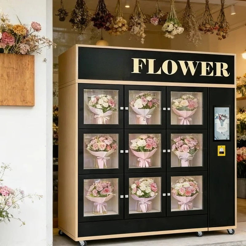 FOODLINE Customized Flower Vending Machine Fresh-keeping Touchscreen 21.5