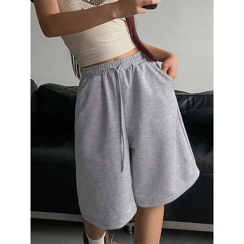 Nuovi pantaloncini da donna Four Seasons Cotton Season Streetwear Moda Casual Pantaloncini larghi con lacci Pantaloni larghi versatili