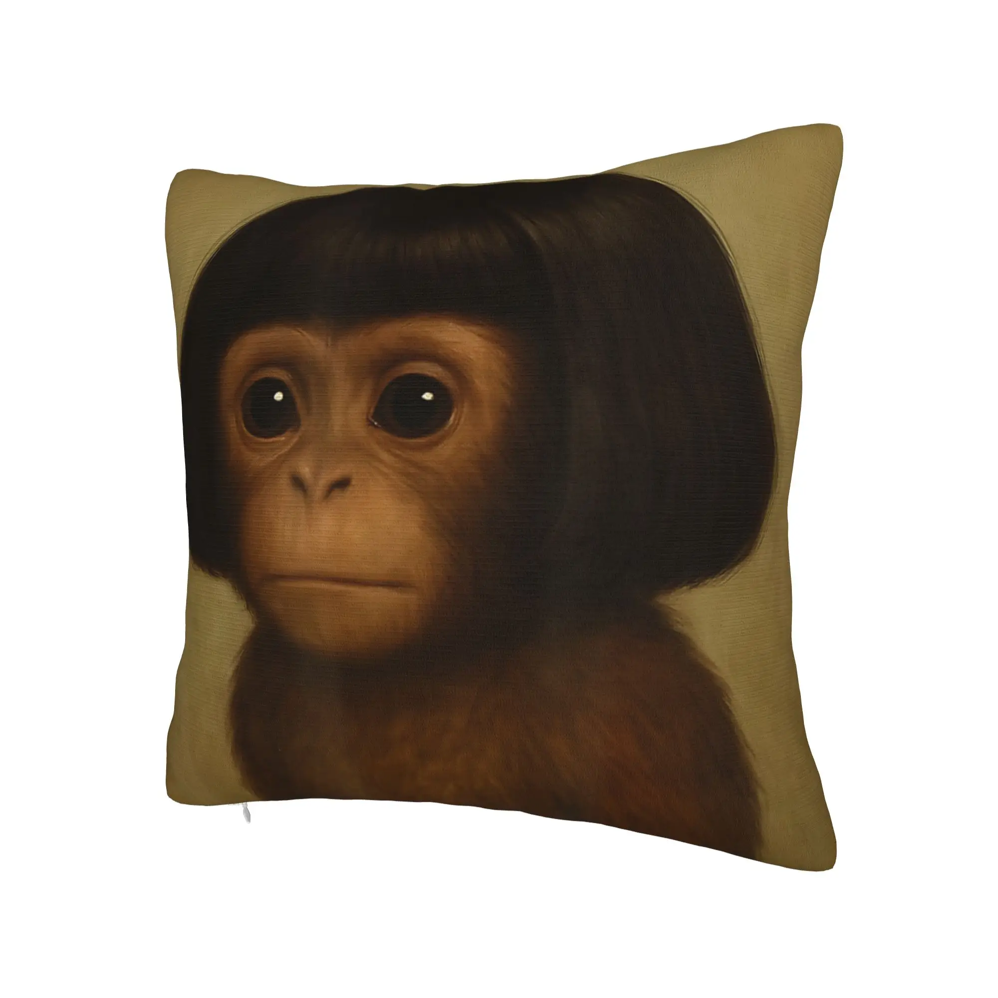 Thinking Monkey Meme  Pillowcases Accessories Printing Cushion Cover Gift  Throw Pillow Case Cover Home Multiple Sizes