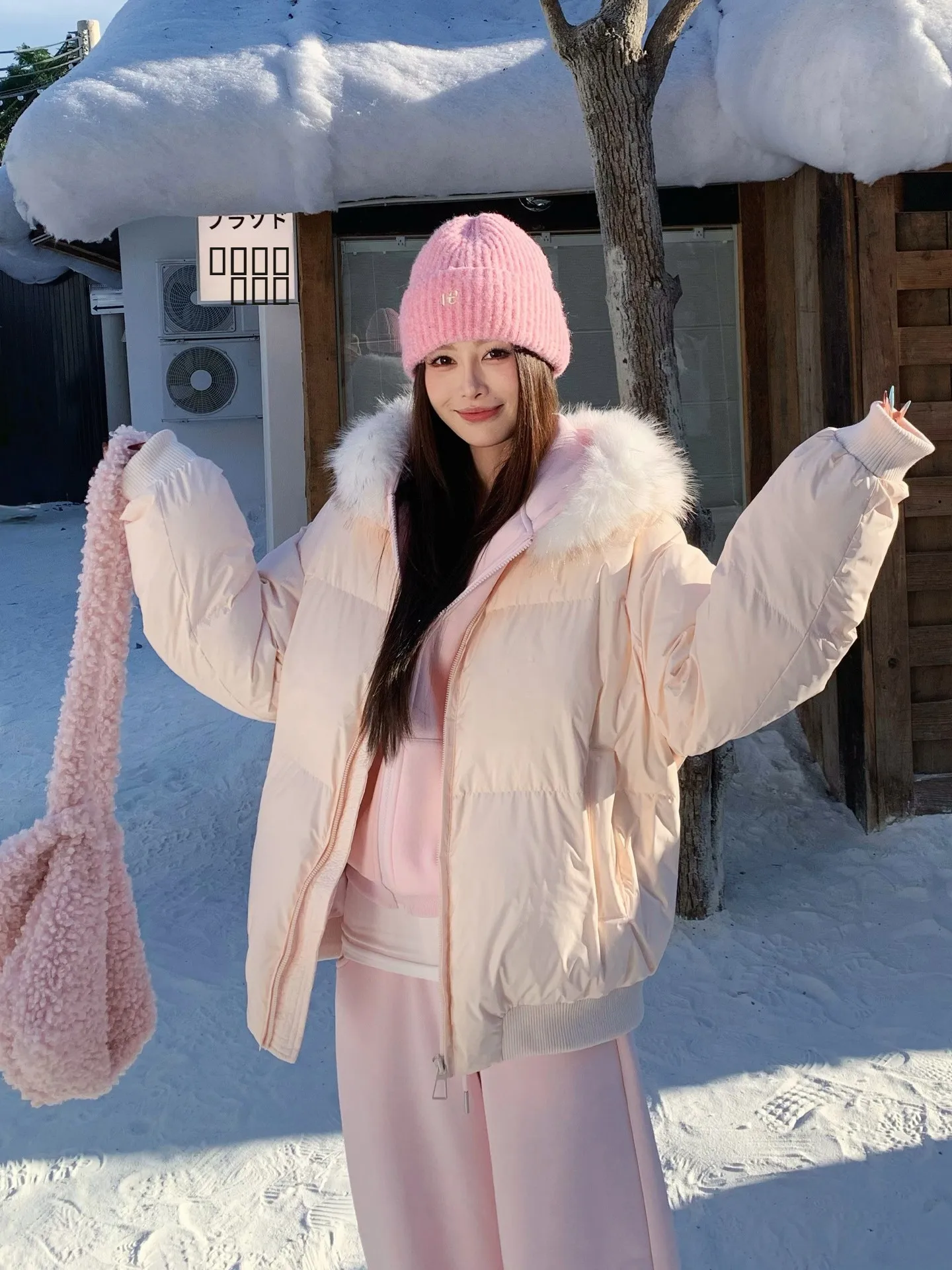

Women's Loose Fit Du down Jaet Stand Collar Warm Outerwear Winter New Sle Korean Sle White Du Feather Coat