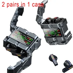 M25/M45/M60 TWS Wireless Bluetooth Headphones Mecha Gaming Headset HD Stereo Noise Reduction Earphones Touch Control Earbud