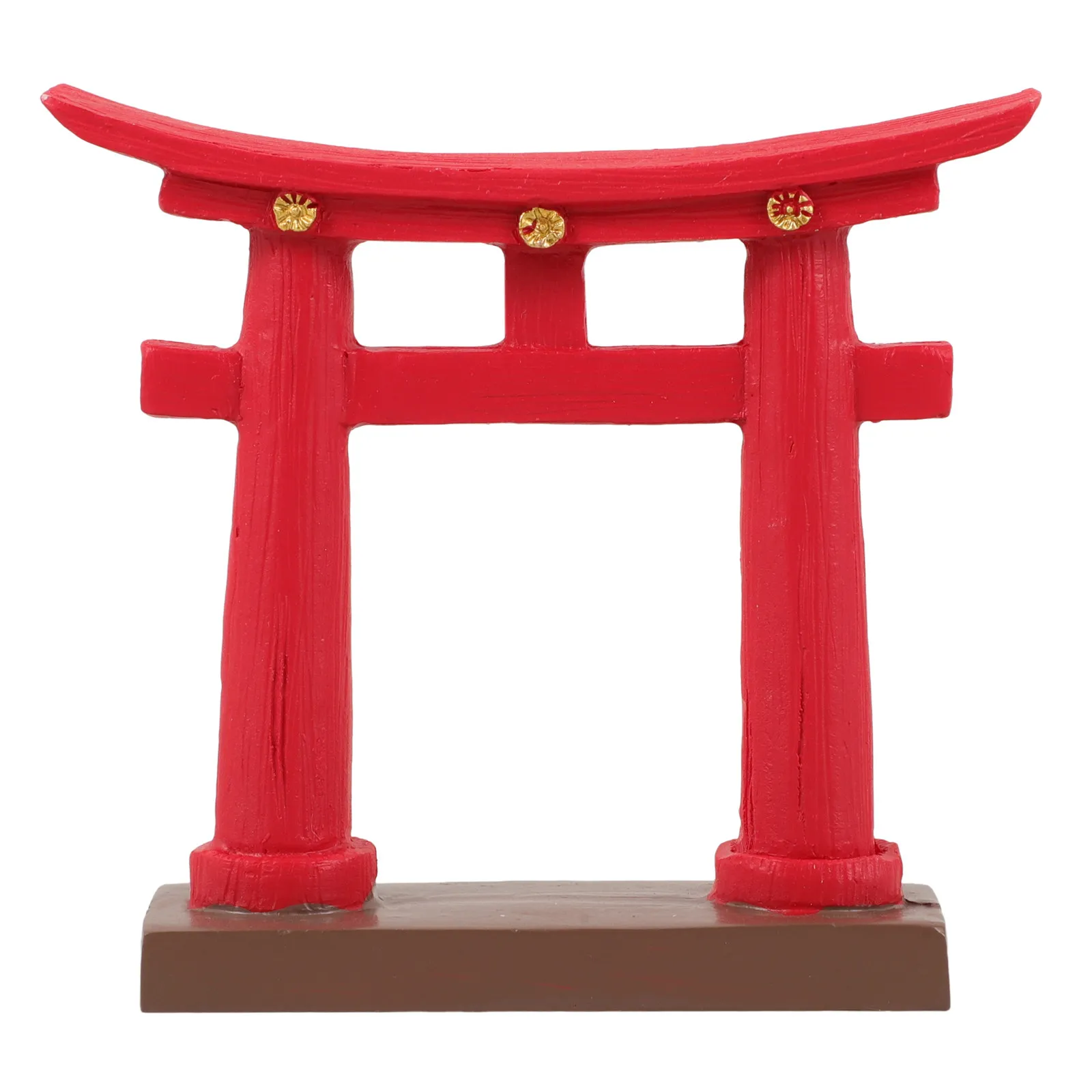 Tiny Resin Torii Gate Decoration Cultural Japanese Miniature Ornament for Aquarium Bonsai Landscaping Sand Table Mini