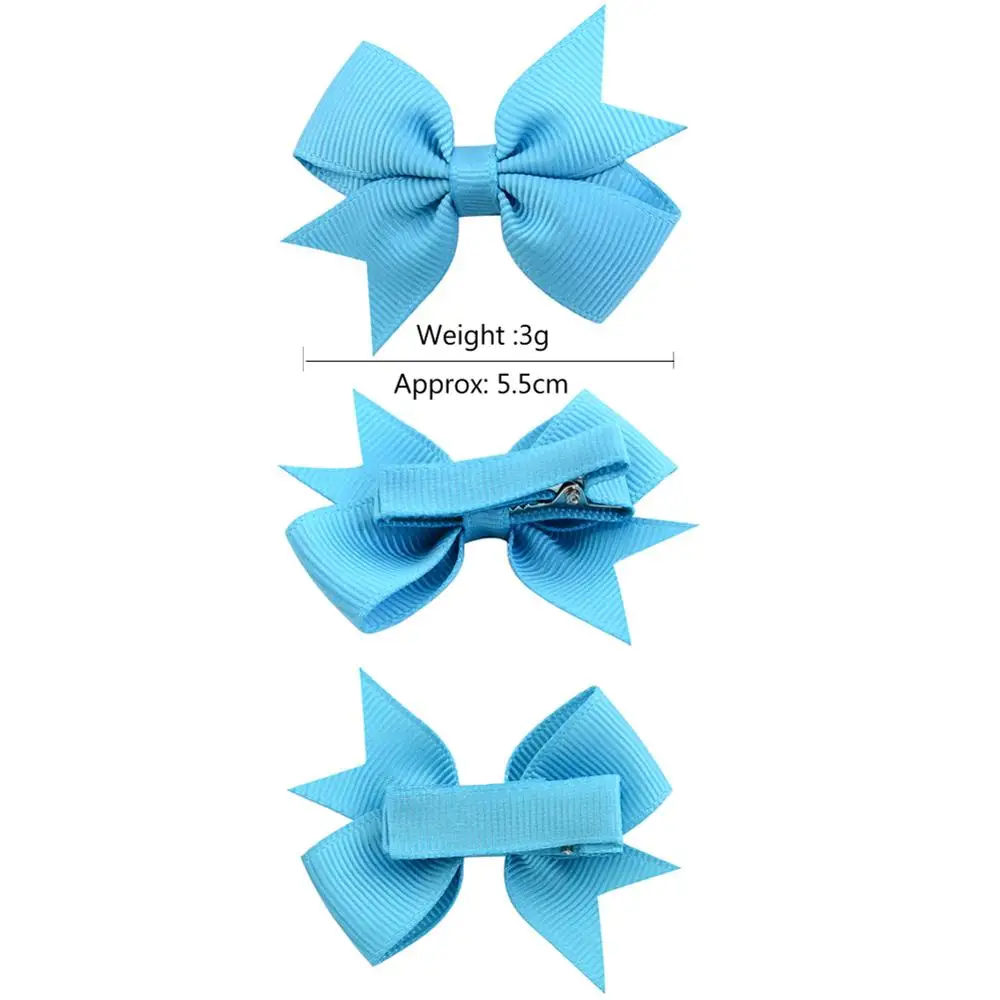 1 Pcs Tiny 2 Inch Pinwheel Solid Hair Bows Alligator Samll Clips for Baby Gilrs Toddlers Kids Handmade Headwear Hair Accessories