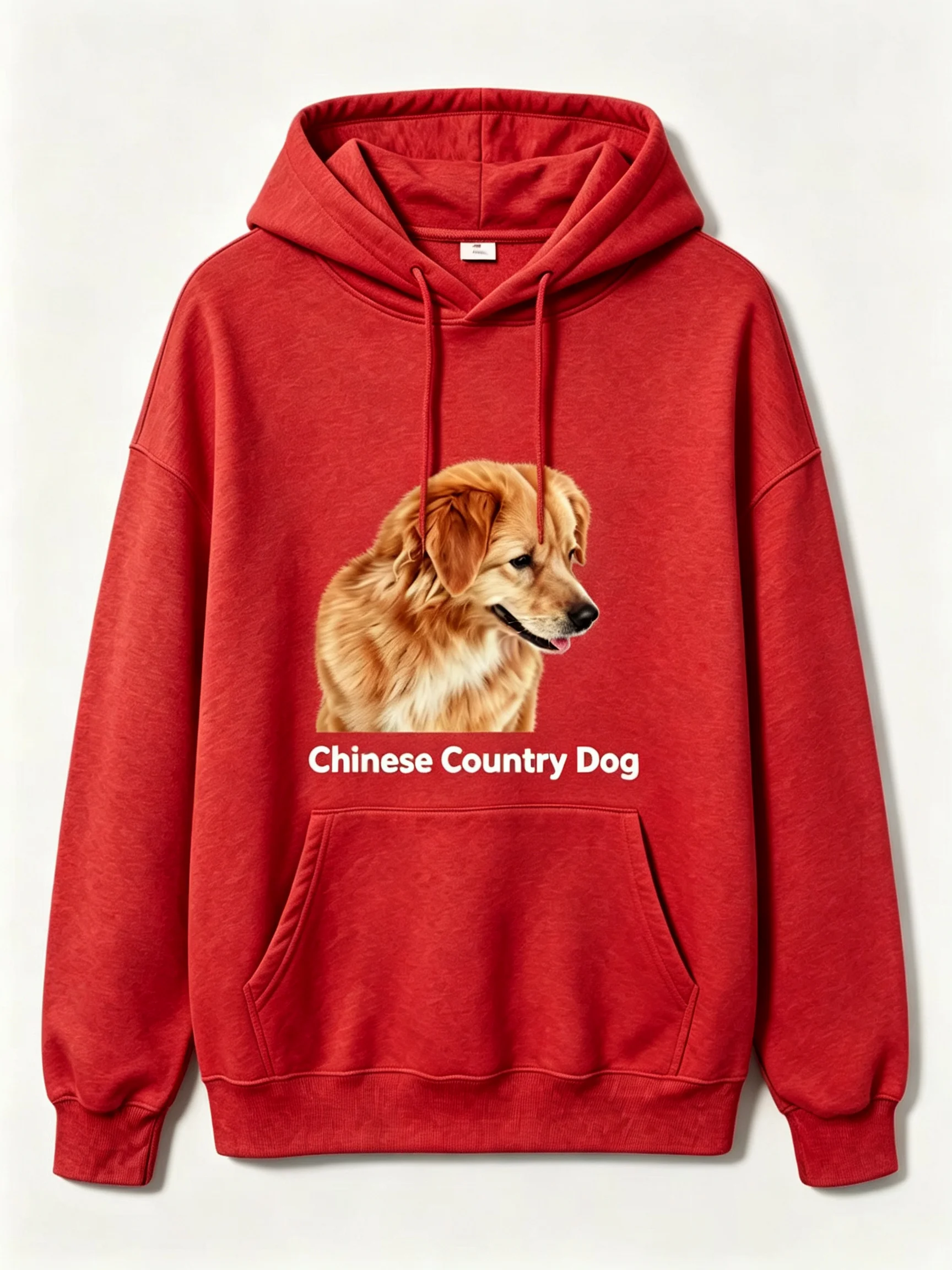Men Spring Autumn 2Pcs Tracksuit Puppy Pet Graphic Print Hoodie & Pants Slightly Elastic Casual Outfit Multiple Colors Available