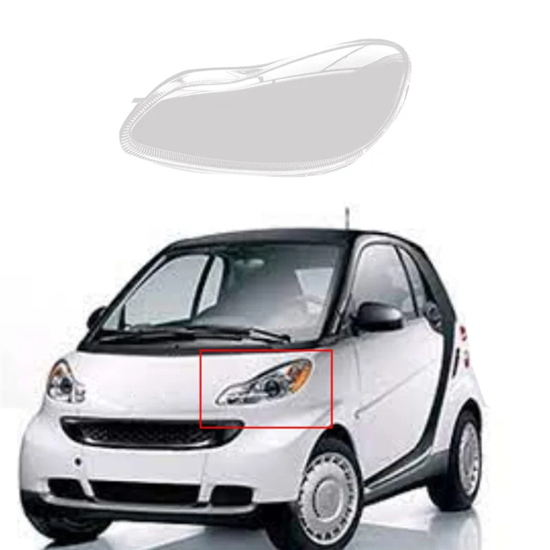 

Car Headlight Shell Lamp Shade Transparent Lens Cover Headlight Cover For Mercedes-Benz Smart 2012-2013 Accessories Left