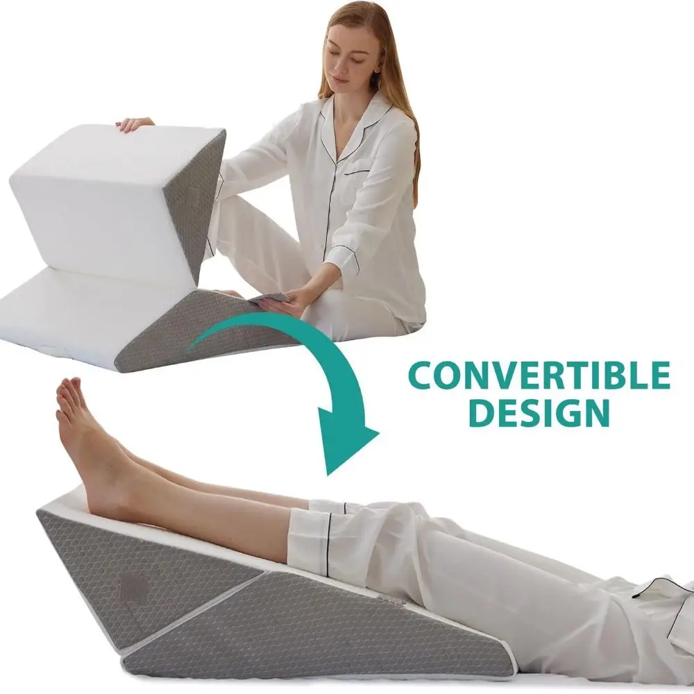 Comfortable Multifunctional Wedge Pillows Sponge Triangle Sleeping Adjustable Headboard Incline Cushion