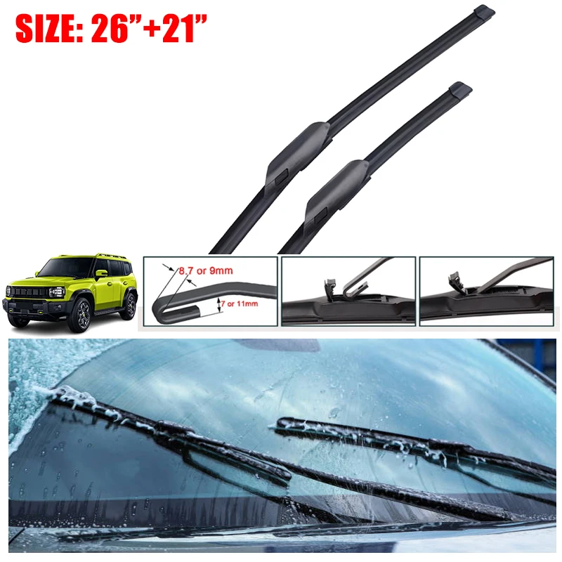 Car Wiper Blade For Jetour Traveller Shanhai T2 2023 2024 2025 Front Windscreen Windshield Auto Wipers Sticker Auto Accessories