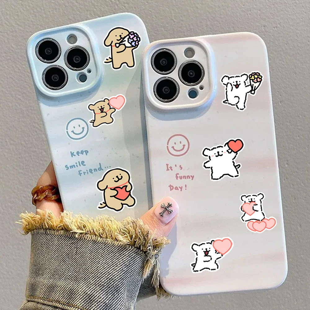 48pcs Niche party line puppy stickers can be used for party wall tabletops, water cups,vases and other decorations, self-pasting
