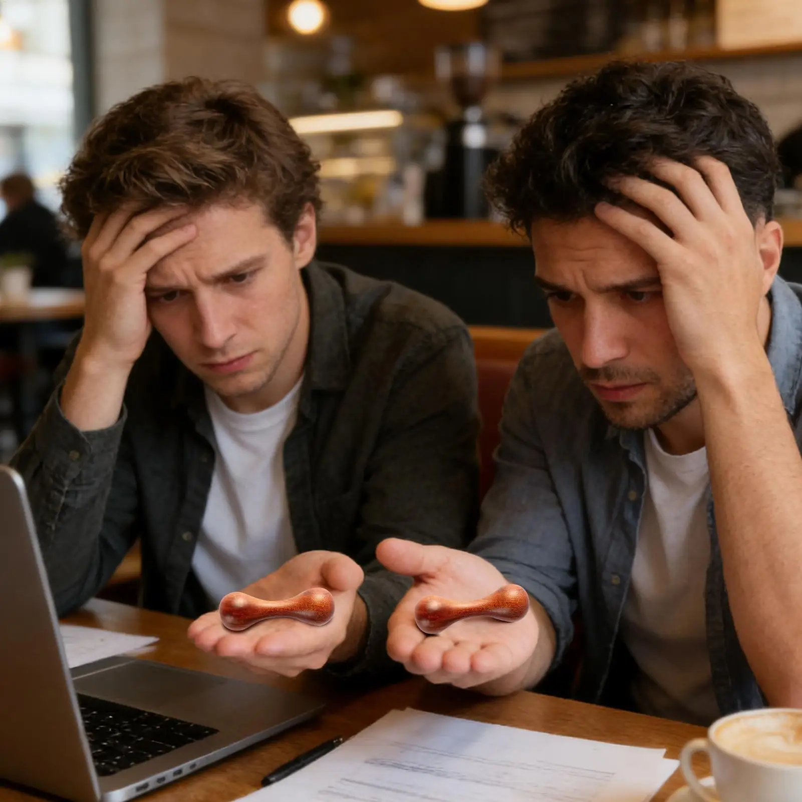 

Сенсорные игрушки-антистресс: деревянные гантели для пальцев 6 см, для мужчин, женщин, пап, подростков, на Рождество, день рождения, праздники