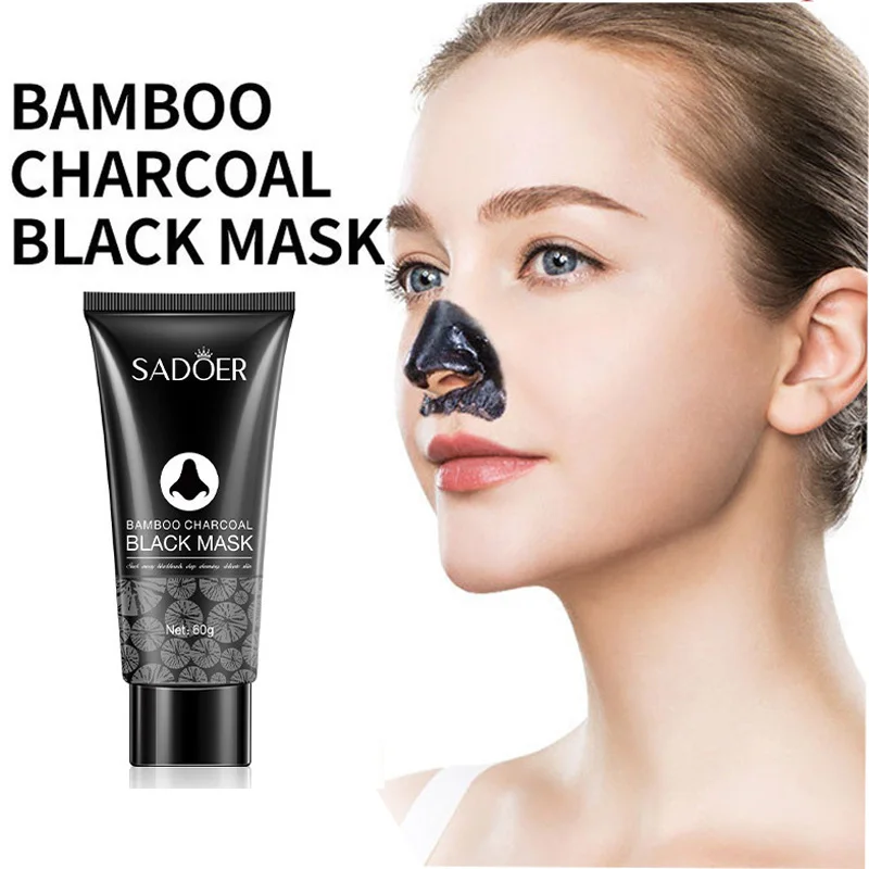 الخيزران الفحم الأنف مزيل الرؤوس السوداء قناع تقشر قناع النفط السيطرة التطهير العميق تقليص المسام علاج حب الشباب العناية بالبشرة