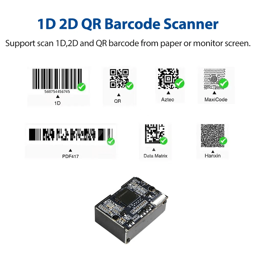 [Mega Pixel] Module de moteur de scanner de codes-barres DPM industriel haute Performance E11 1 million de pixels avec petite taille compacte