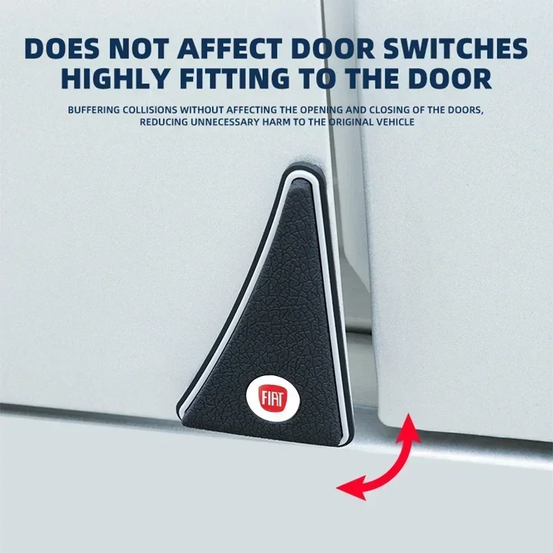 2pcs Car Door Corner Anti Collision Protector Bumper Sticker For Fiat 500L 500X Aegea Tipo Sedici Centoventi Fiorino Qubo Toro