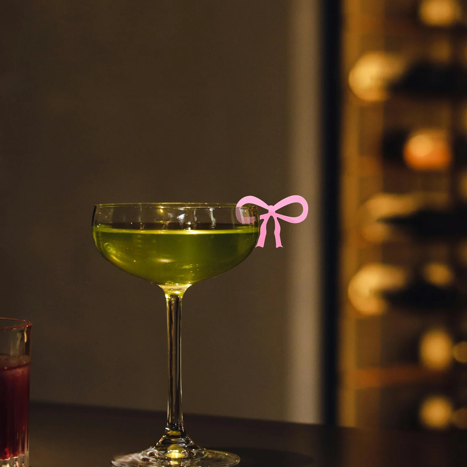 

25pcs Acrylic Bow Drink Markers Durable Lightweight Party Favors For Wedding Birthday Baby Shower Cocktail Decorations