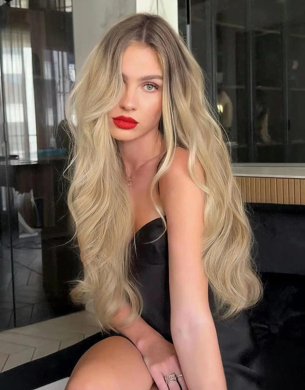 Wave Hair Wigs 13*4 Lace Front Human Hair Wigs 180% Density 4/27 Ombre honey Blonde body wave hair wigs Transparent Human Hair