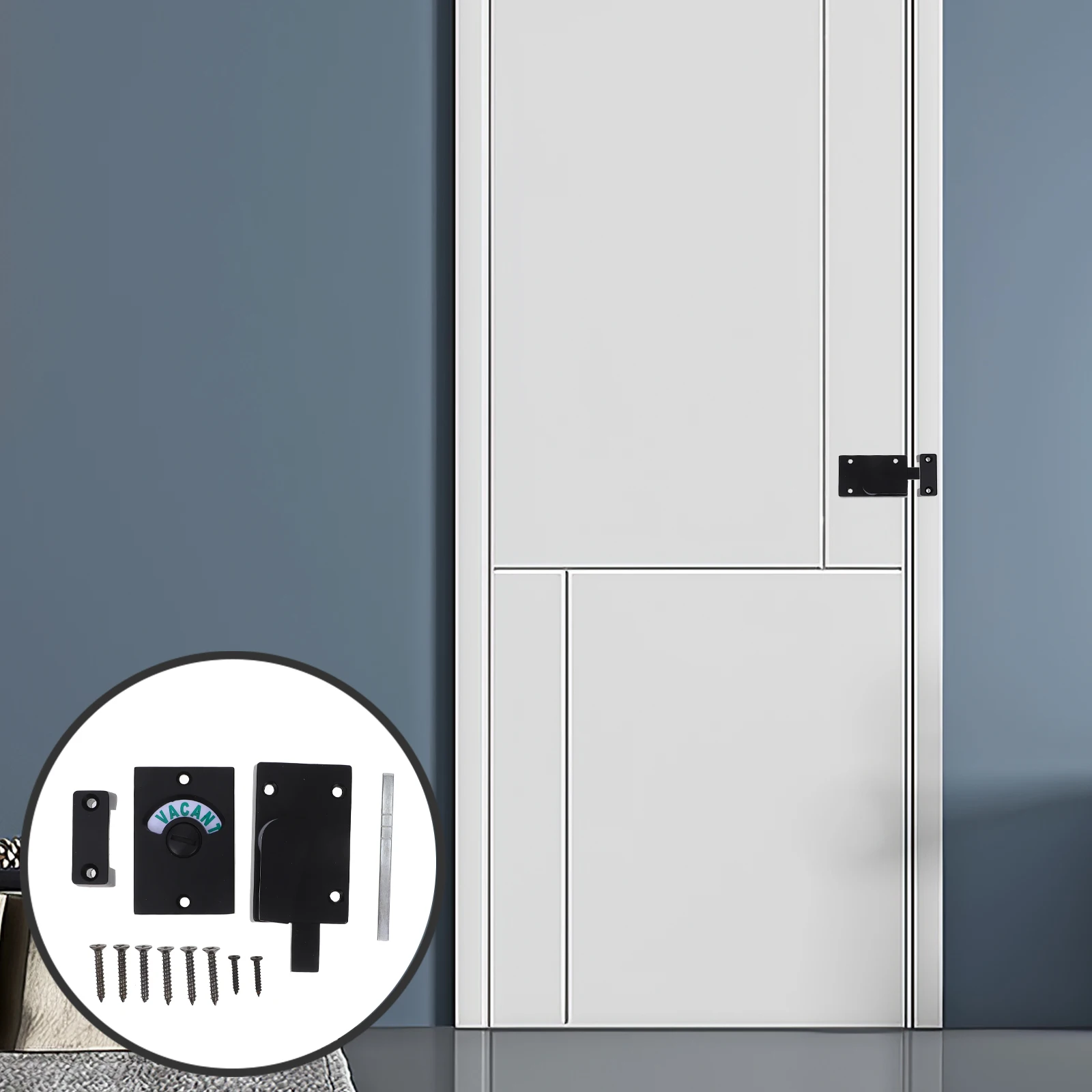 

1Set Vacant Occupied Indicator Bolt Lock Bathroom Toilet Lock Privacy Door Deadbolt Toilet Indicator Bolt Vacant
