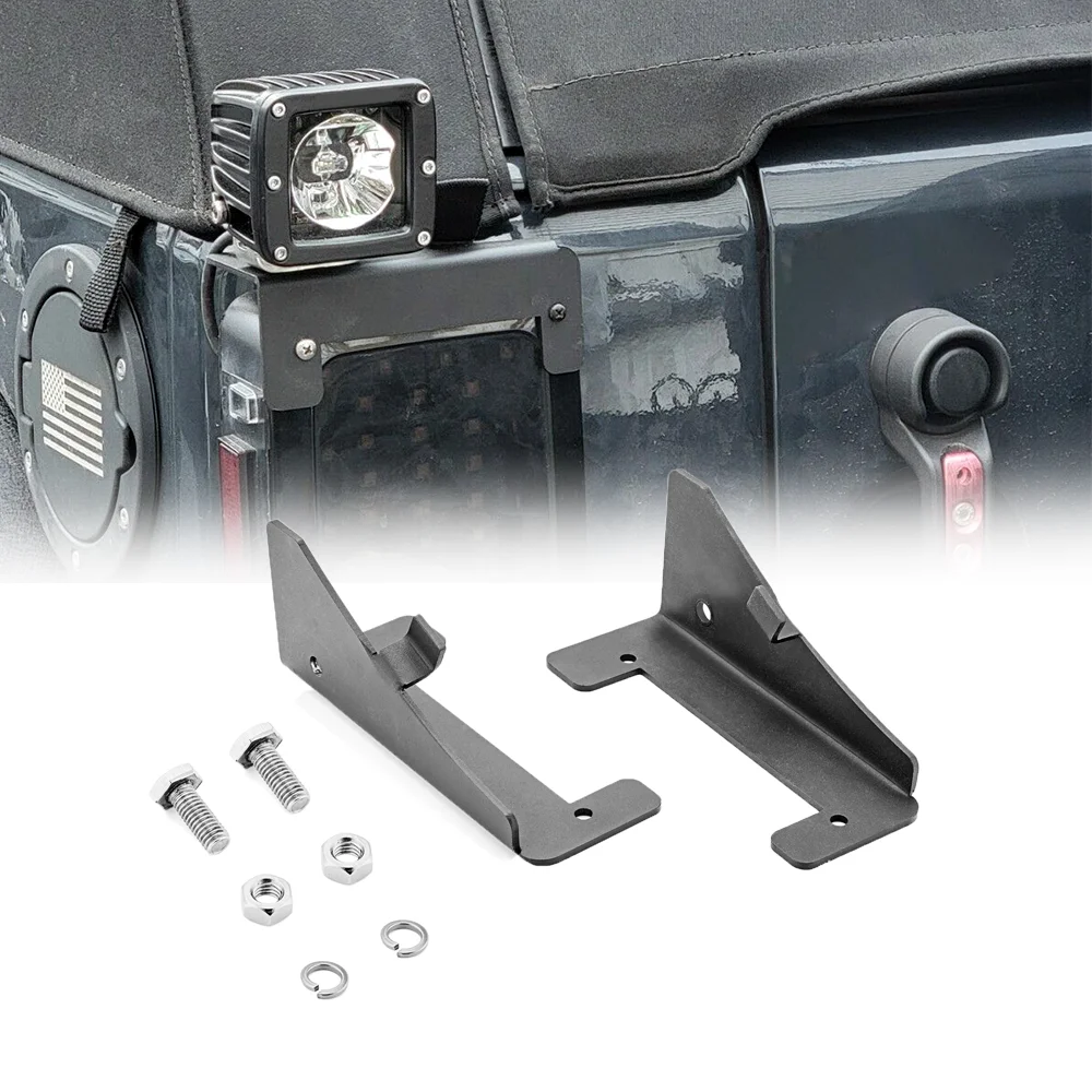 

For Jeep Wrangler JK 2007-2018 Rear Backup Tail Light Mounting Brackets LED Mount Fit LED Work/Pod/Cube Light Car Accessories