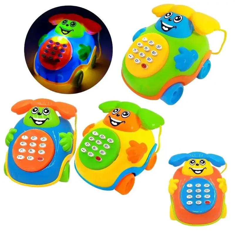 1 pçs educacional cedo dos desenhos animados música carro máquina brinquedos elétricos crianças cantando telefone carro brinquedo educação jogo para crianças presente