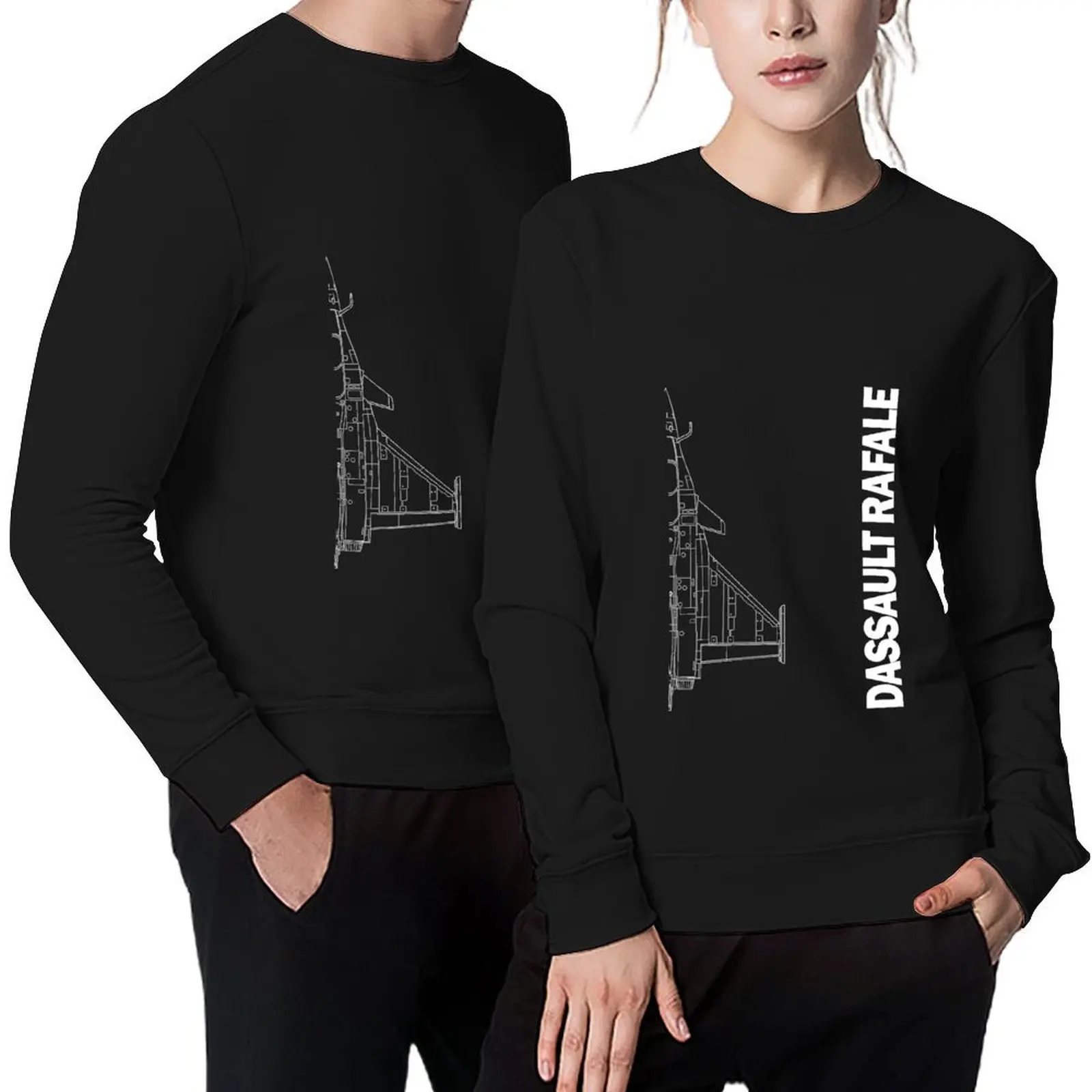 

Dassault Rafale Silhouettes Top View Pullover mens designer clothes korean clothes autumn men clothing men's sweatshirts