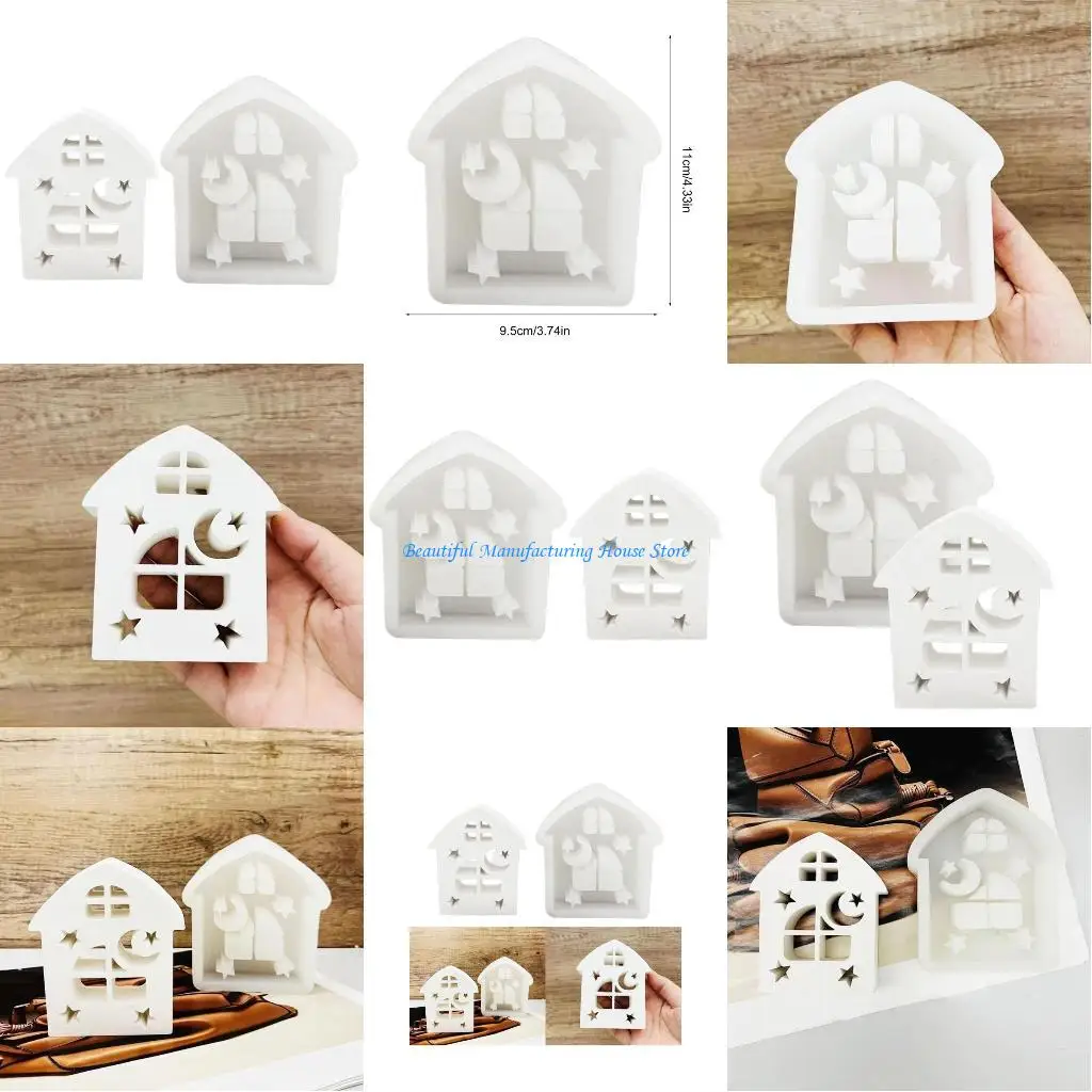 

E56A DIYs Silicone Mould for Making Star House Unique Scented Resin