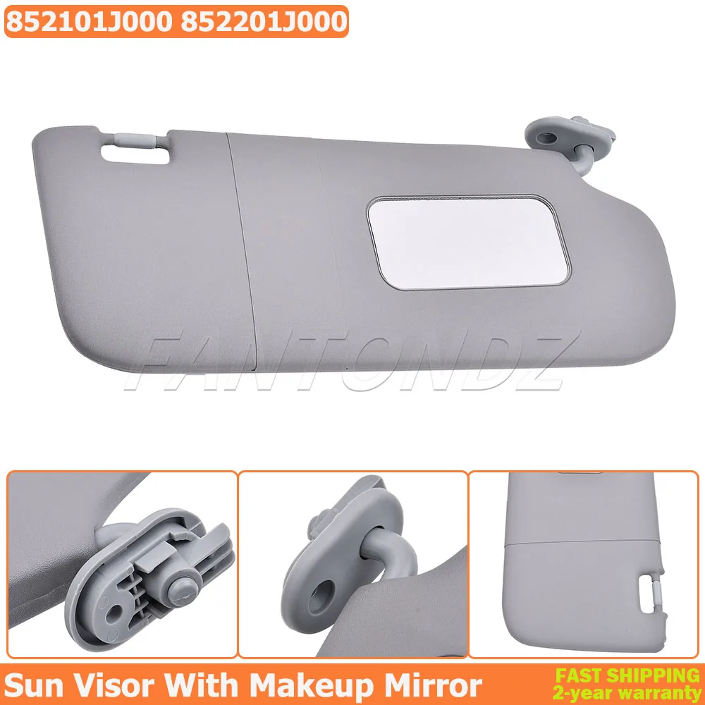 852101J000 For Hyundai I20 2008-2018 Sun Visor With Makeup Mirror 852201J000 Left Or Right Replacement Interior Sunshade