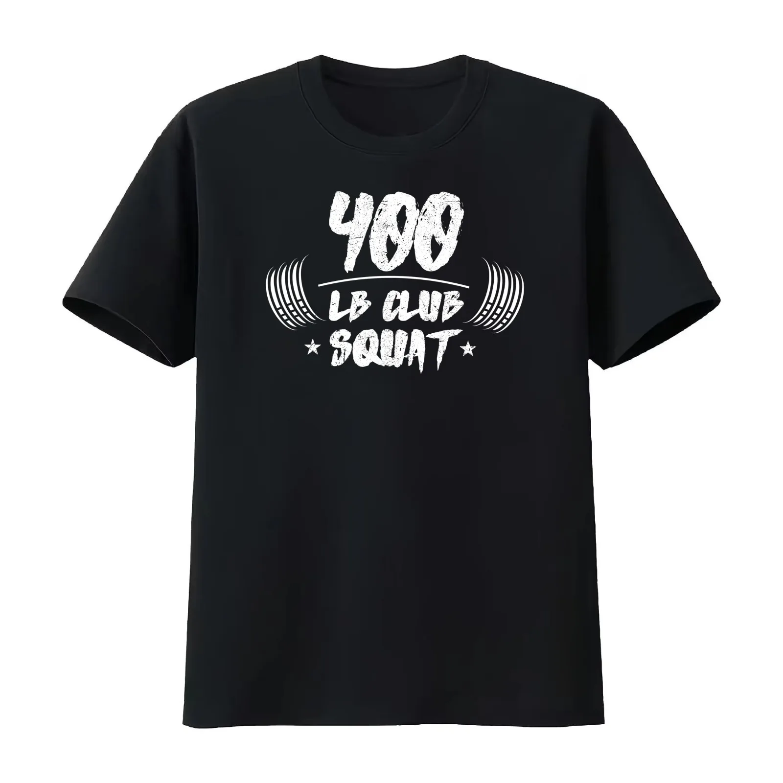 400 lb club Squat T-Shirt Summer Casual Cotton Tee Oversized Streetwear Tops Vintage Graphic Print Loose Fit Short Sleeve