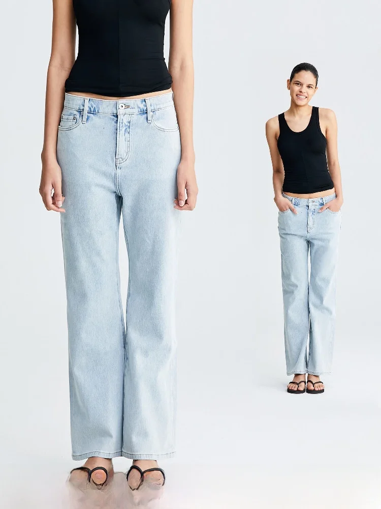 

Ультрамодные ретро-джинсы слим-фит из эластичного денима с четырехсторонним стрейчем, светло-голубые, расклешенные, женские, повседневные, из стираного хлопка, эластичные