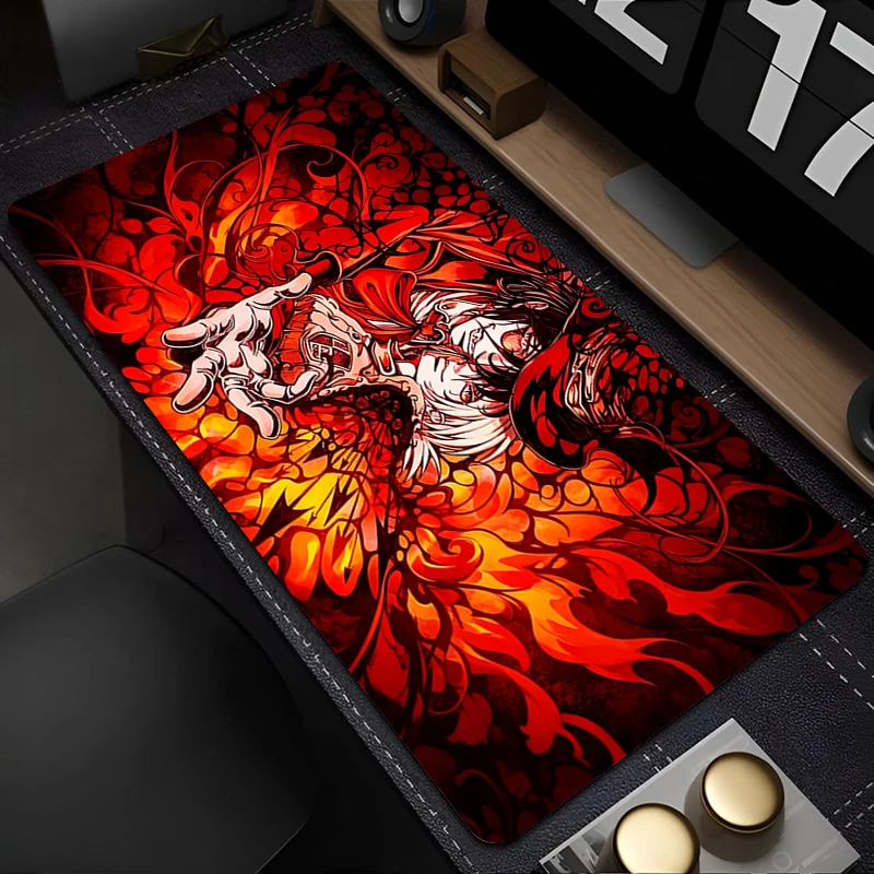 Large Mouse Pad Cool E-sports Gaming desk mat Computer Accessories Anime Keyboard Pad Hellsing Alucard Gamer Non-slip Mousepad