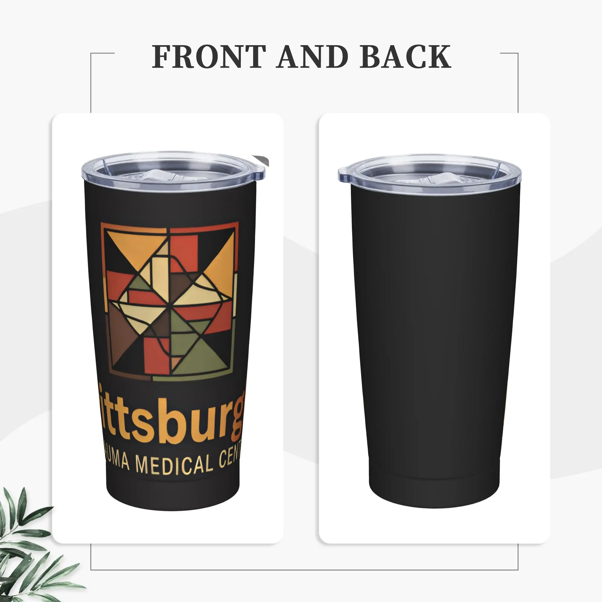 Stainless Steel Tumbler Pittsburgh Trauma Medical Center Mugs Cup With Straws Cold Drink Water Bottle Portable Thermal Cups