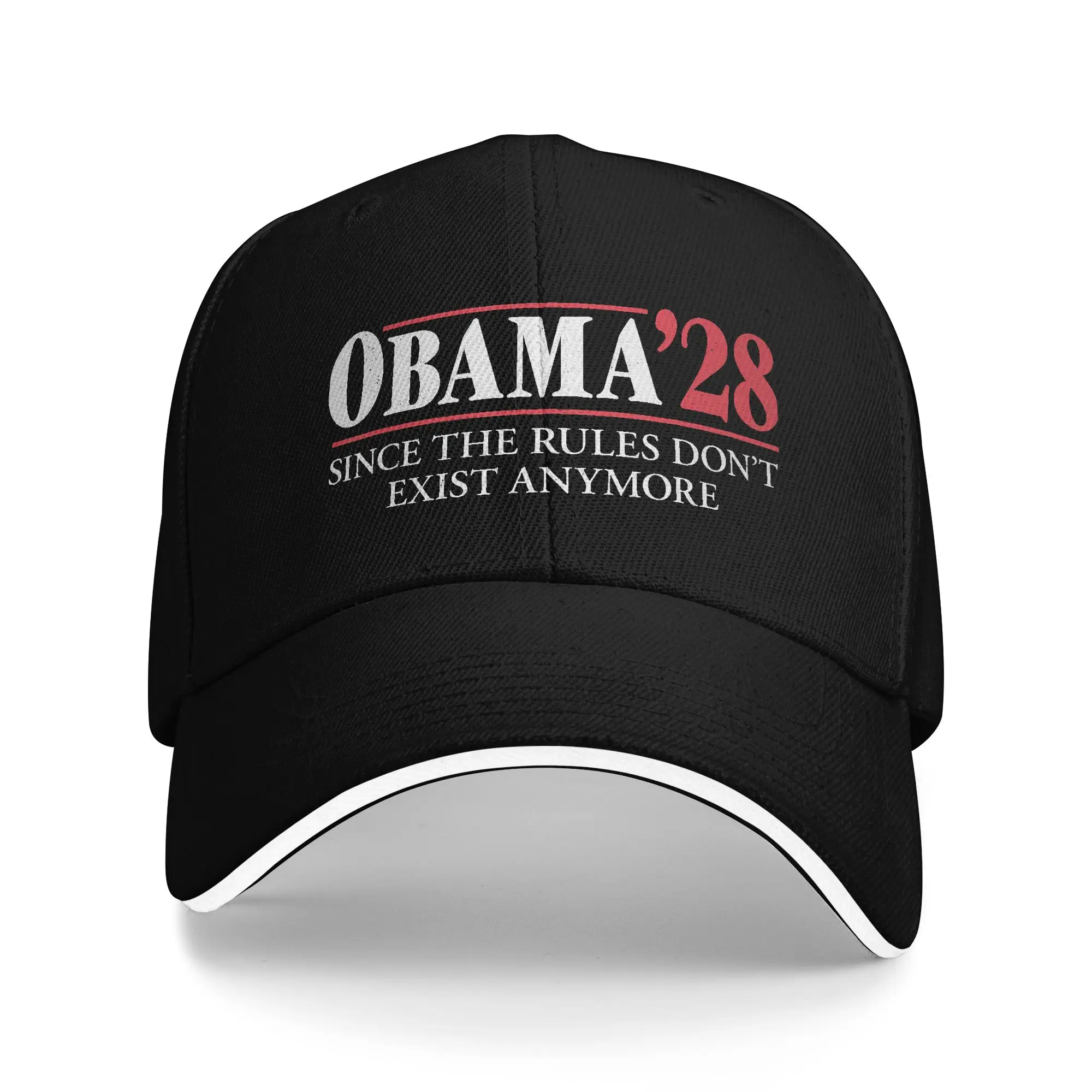 Obama 2028 Since Rules Don't Exist Anymore Sun Baseball Cap Summer Female Male  Custom DIY Hip Hop Hats Casual Baseball Caps