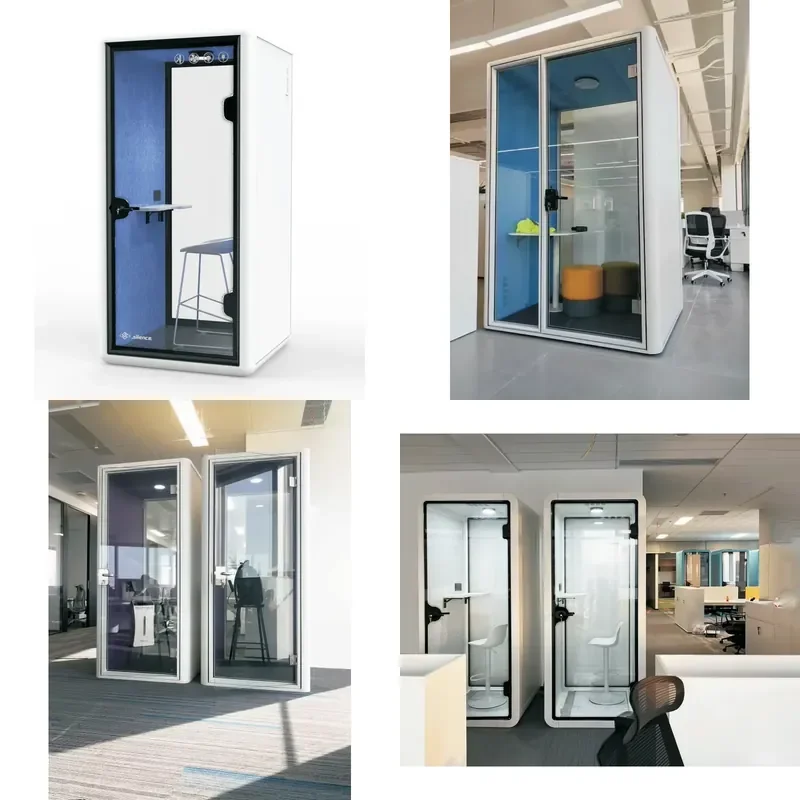 Modern Durable Aluminum Modular Removable Soundproof Rooms for Office Home Office Outdoor Hotel Environments