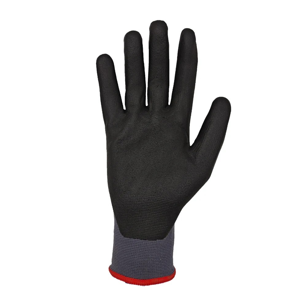 SAFETREE 10 أزواج قفازات أمان من النايلون CE قفازات ميكانيكية مطلية بالنخيل قفاز مريح ورقيق لسهولة العمل