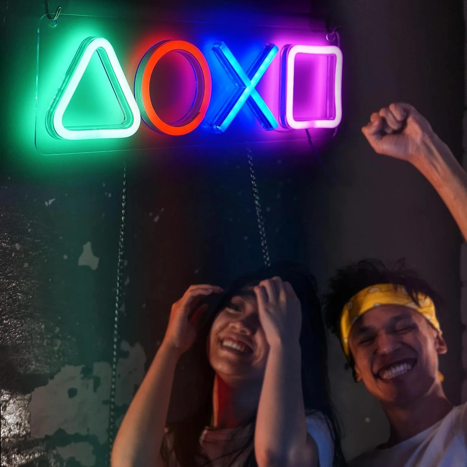 Gamer Neon Sign PS4 Game Icon Light for Wall Hanging Atmosphere Lamp Colorful LED Night Light Gaming Room Decoration