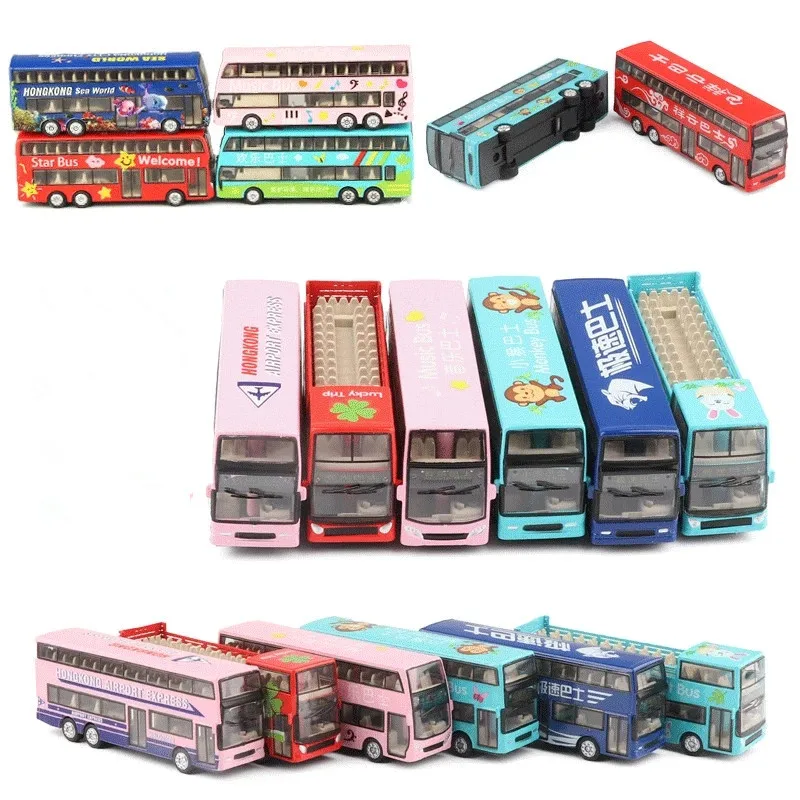 New product 1: 87 alloy pull back mini London bus model,simulation of travel convertible bus toys,wholesale