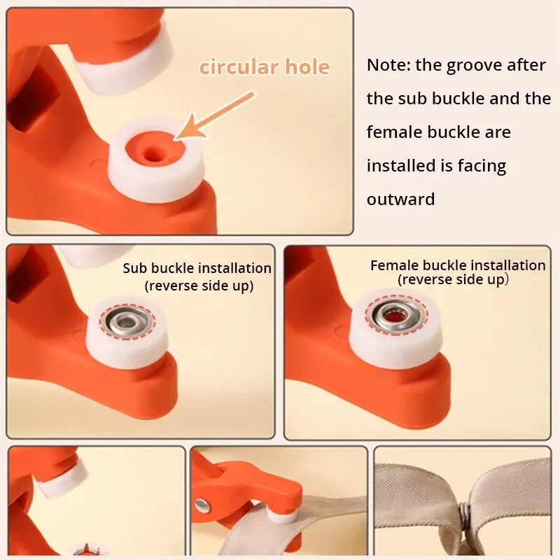 

2025 Practical Five Claw Button Suitable Tool Set for Installation No Nails No Seams Baby Clothes Quilt Fixing Device Press Smal