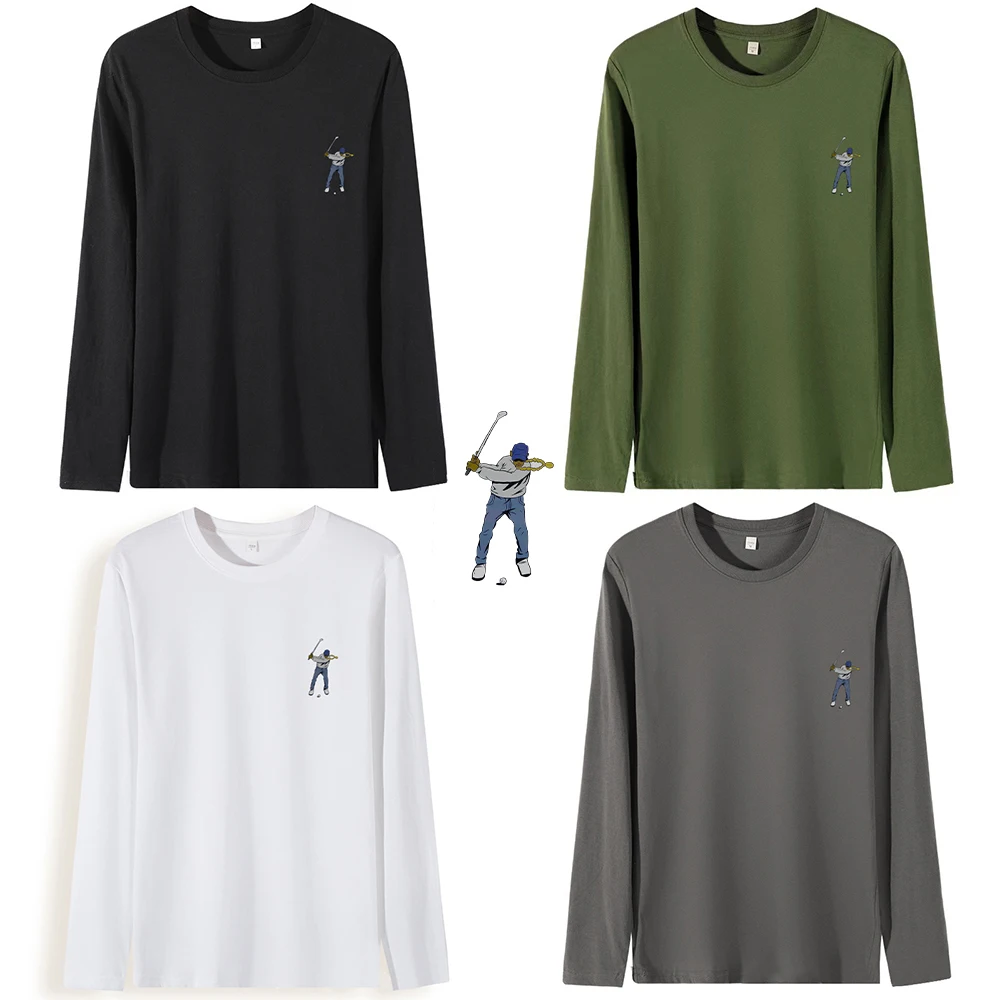 

Golf Wear New Autumn Korean Men's Golf T-shirt Autumn Round Neck Fashion Golf Men's Wear Long Sleeve