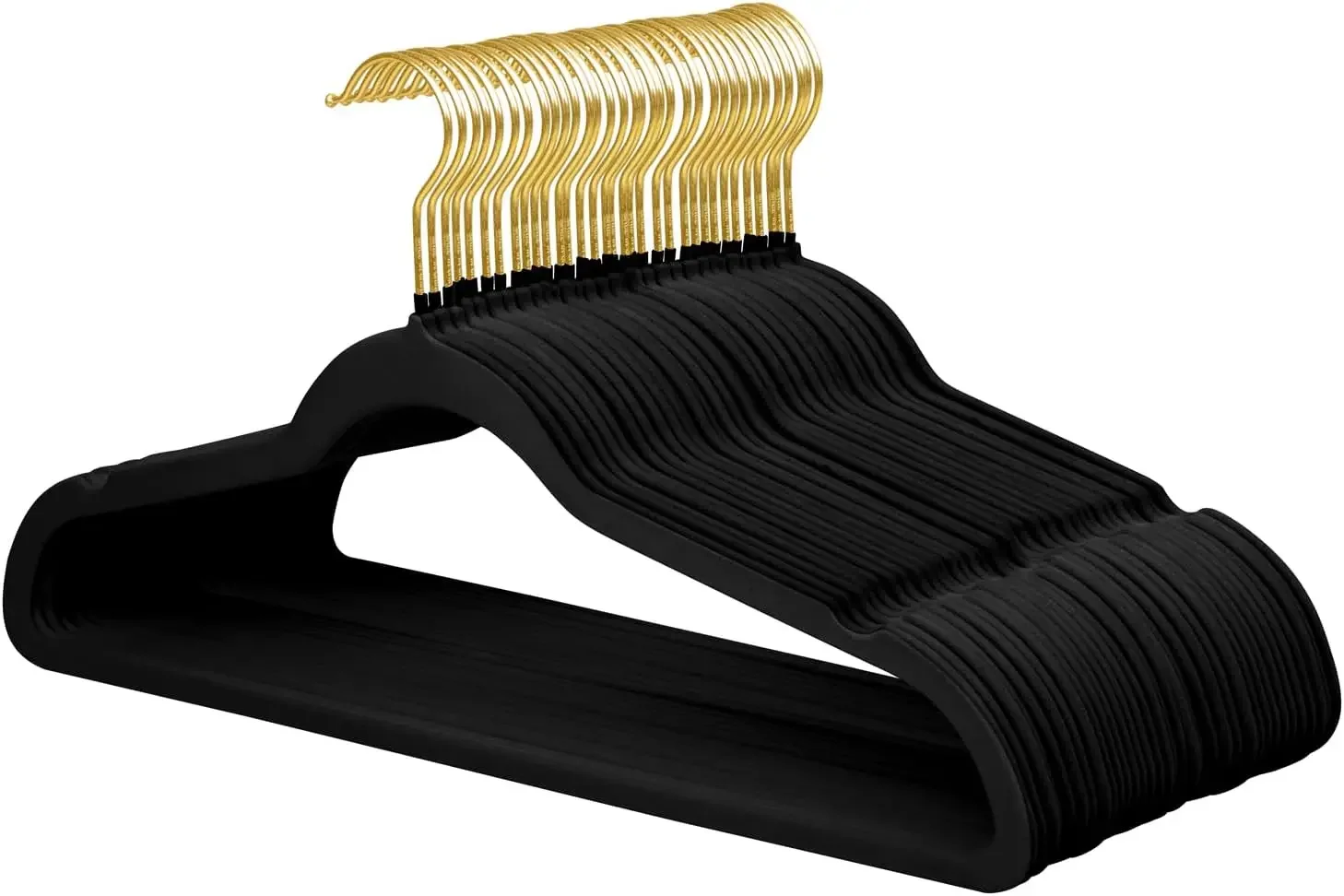 10/20Pcs 44.5cm Large Flocked Plastic Hangers, Men's Large Coat Hangers, Sturdy and Durable, Non-Slip and Non-Deformable, with G