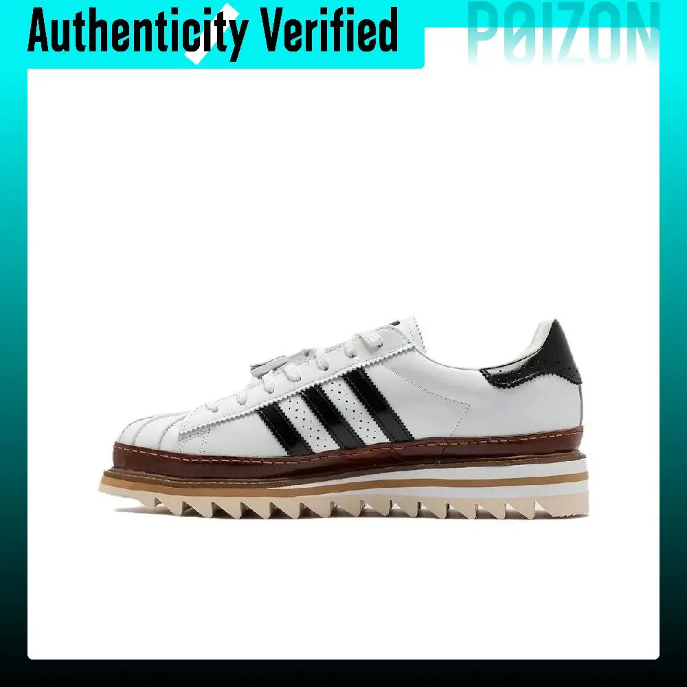 Adidas Originals x CLOT SUPERSTAR Top Grain Cow Leather Low top Casual Shoes Unisex White IH3132